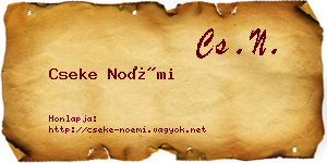 Cseke Noémi névjegykártya