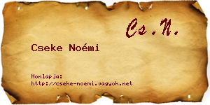 Cseke Noémi névjegykártya